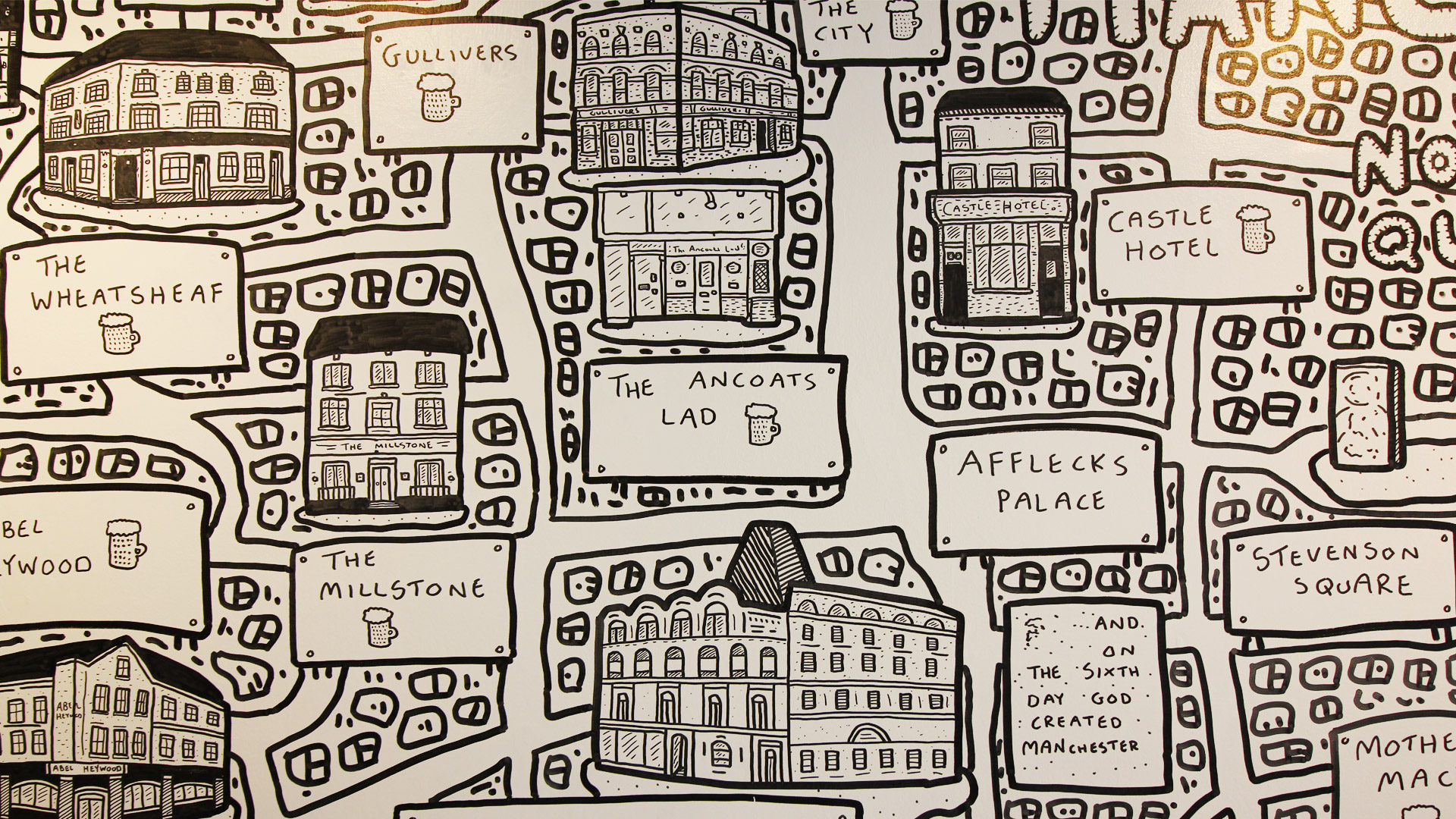 The Mancunian Bar map